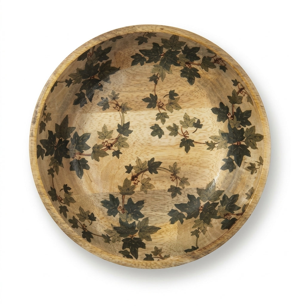 Transparent Leaf Shape Mango Wood Bowl