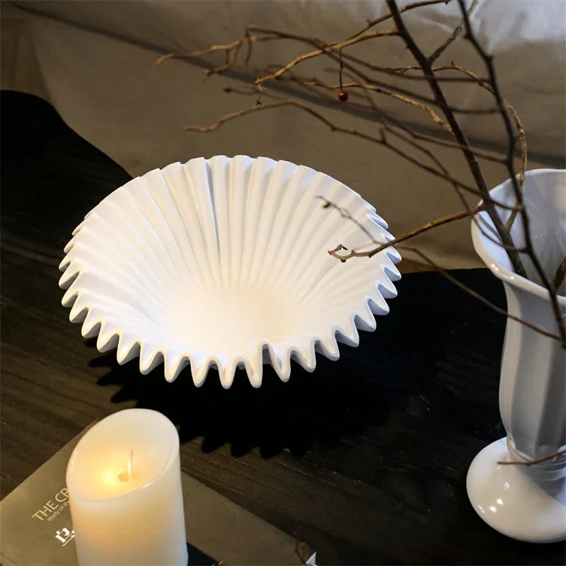 Black Glass 2-layer Tray with Wave Design, lifestyle image - House Of Avana