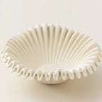 Black Glass 2-layer Tray with Wave Design, angled view - House Of Avana