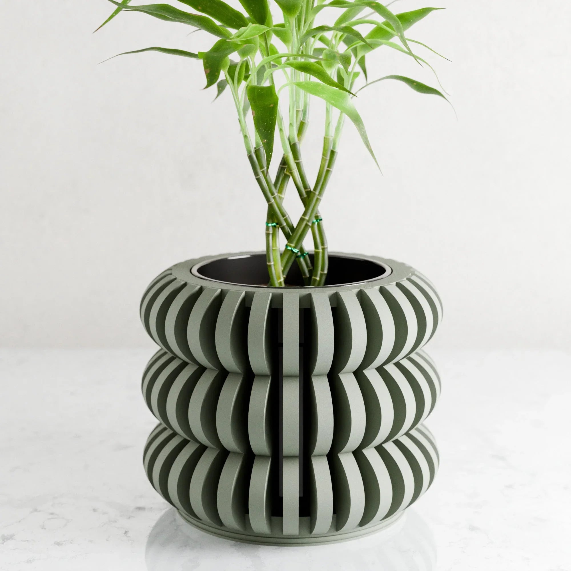 Triple Bubble Orchid Planter, side view - House Of Avana