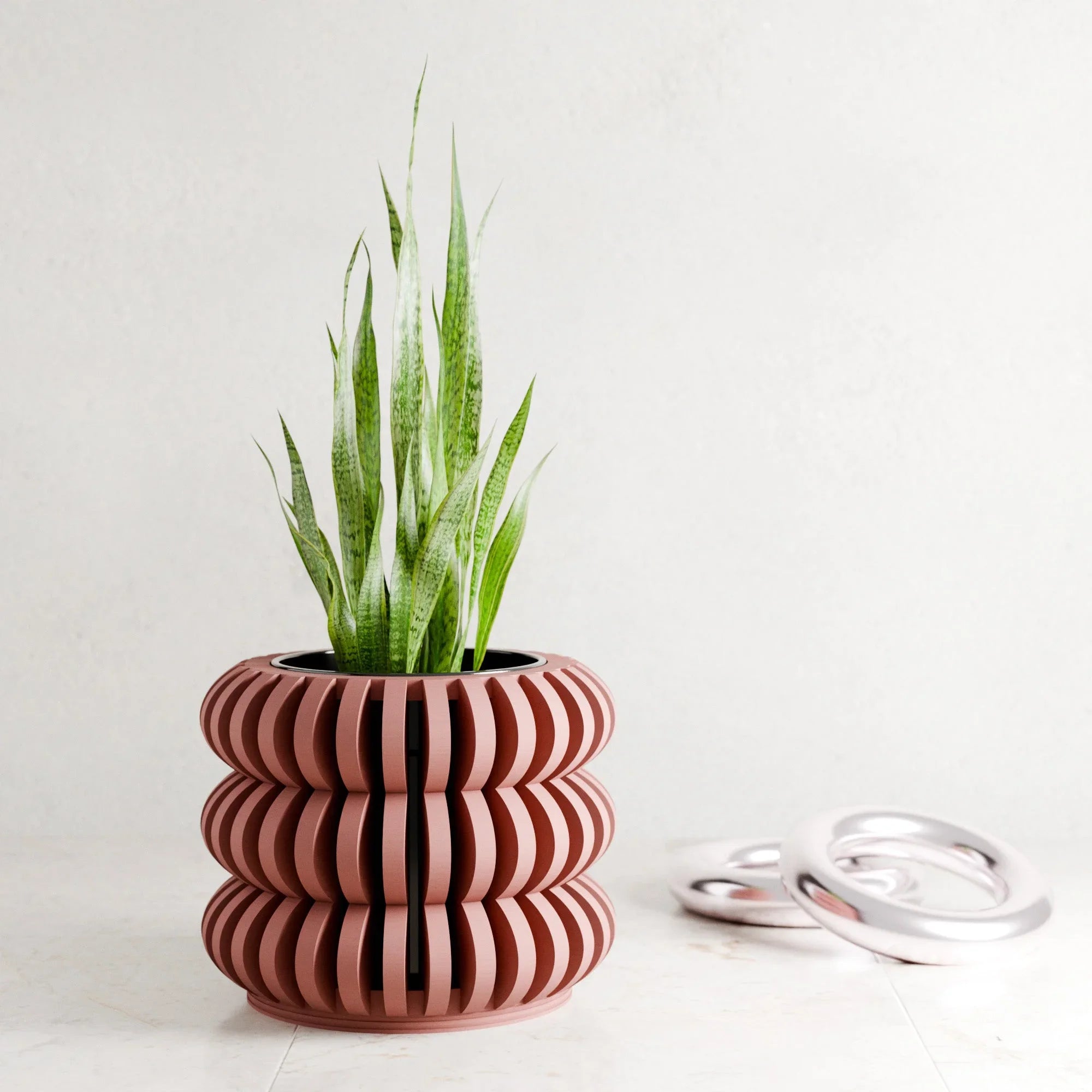 Triple Bubble Orchid Planter, angled view - House Of Avana
