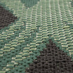 Tropical Outdoor Rug Ostende Palm Trees - Black Green RugYourHome