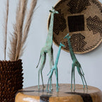 Tuareg Brass Giraffes Figurines Kanju Interiors