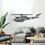 Uh-1n Huey Metal Aircraft Wall Art - Ncp0605, back view - House Of Avana
