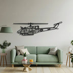Uh-1n Huey Metal Aircraft Wall Art - Ncp0605, side view - House Of Avana