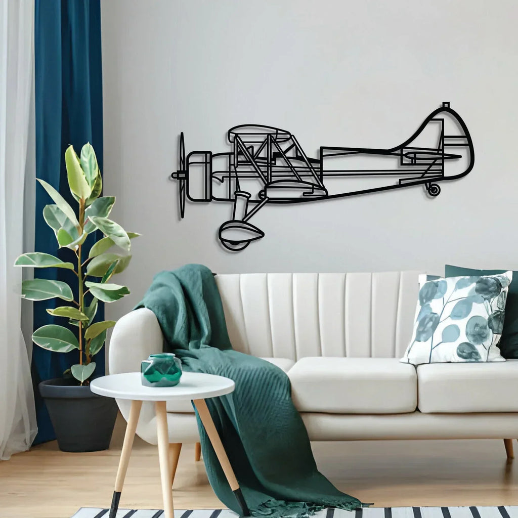 Upf-7 Metal Aircraft Wall Art - Ncp0606, back view - House Of Avana