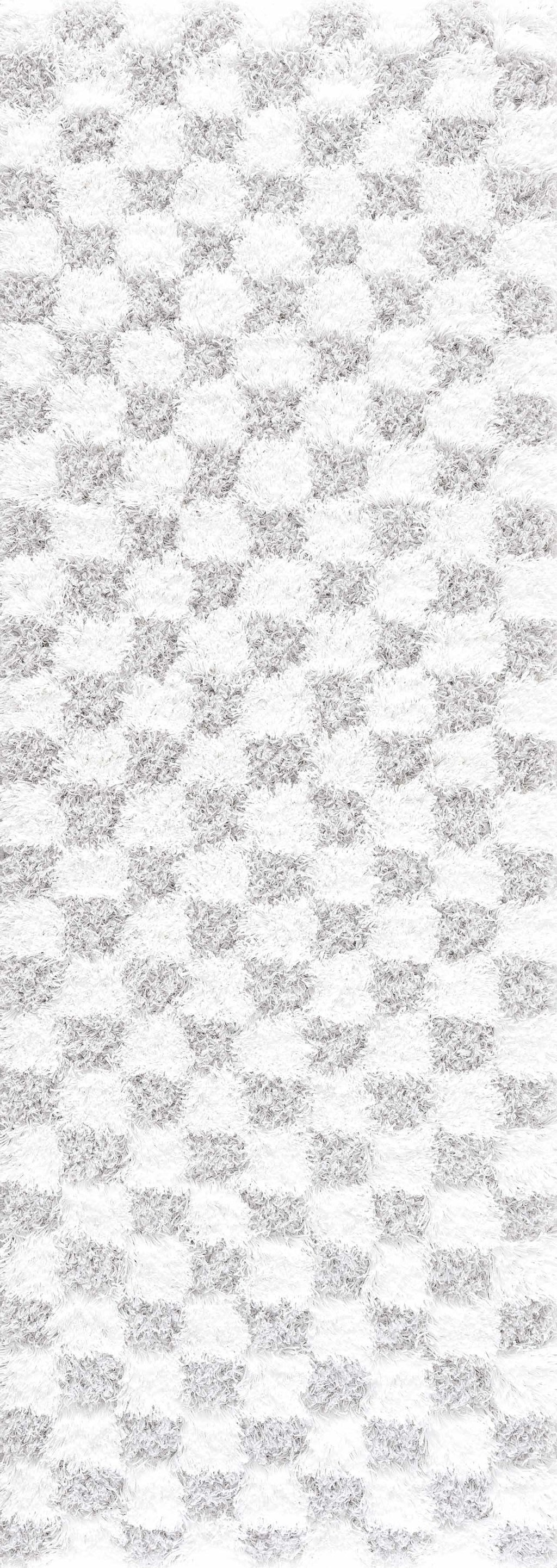 Atira Gray Checkered Area Rug Hauteloom