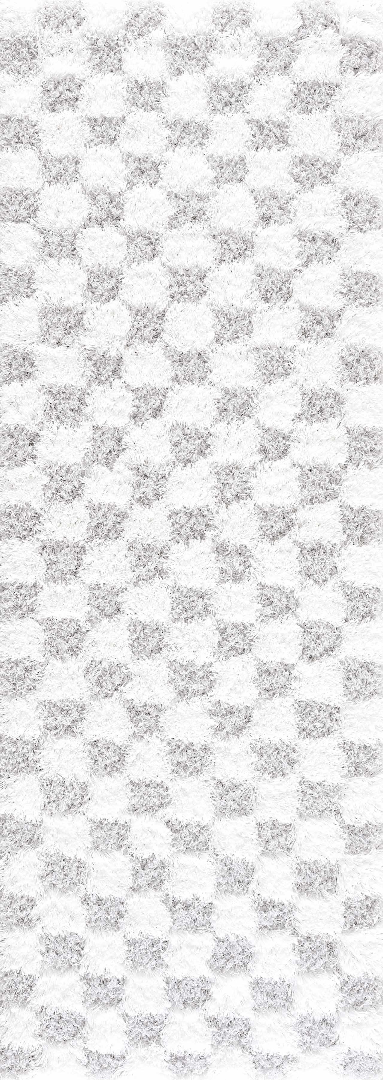 Atira Gray Checkered Area Rug Hauteloom