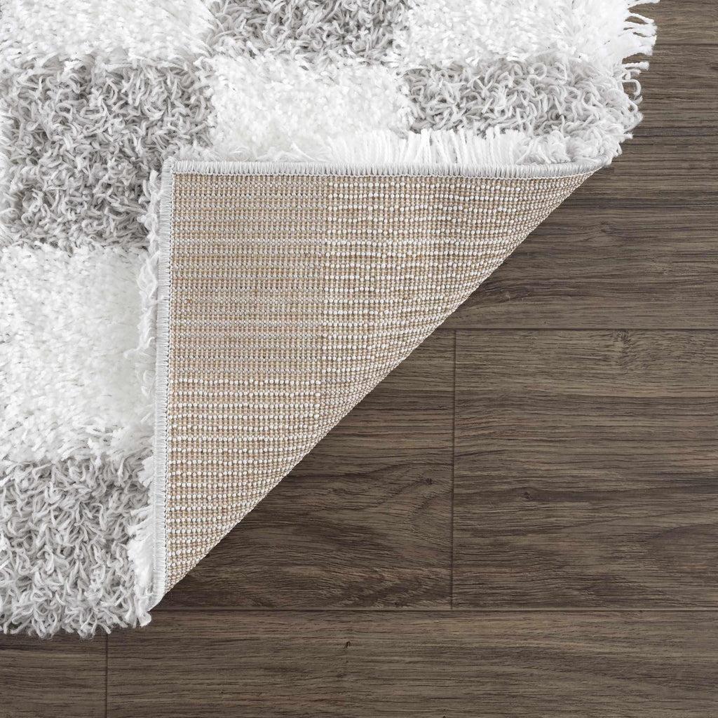 Atira Gray Checkered Area Rug Hauteloom