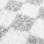 Atira Gray Checkered Area Rug Hauteloom