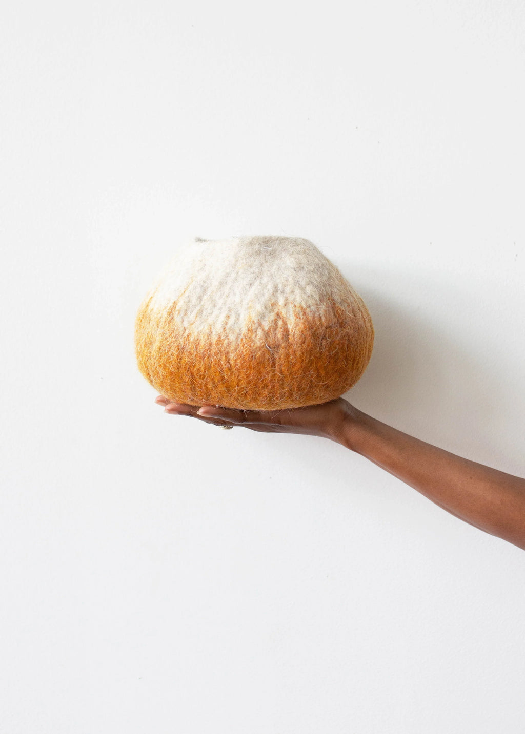 Marigold Yellow Ombre Wool Ukhamba Bowl Kanju Interiors