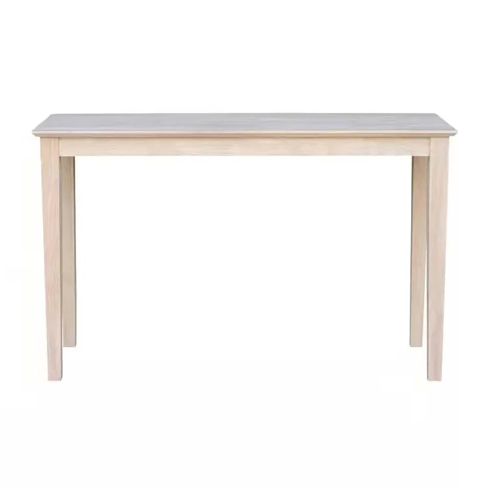 Unfinished Solid Wood 4-ft. Farmhouse Console Sofa Table