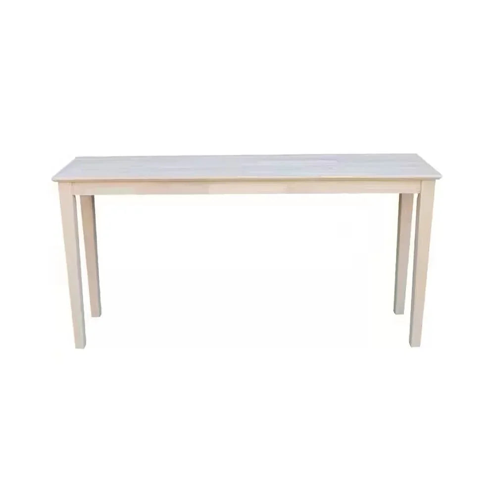 Unfinished Solid Wood 5-ft. Farmhouse Console Sofa Table