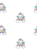 Unicorn With Rainbow Printed Canopy PushpLinen