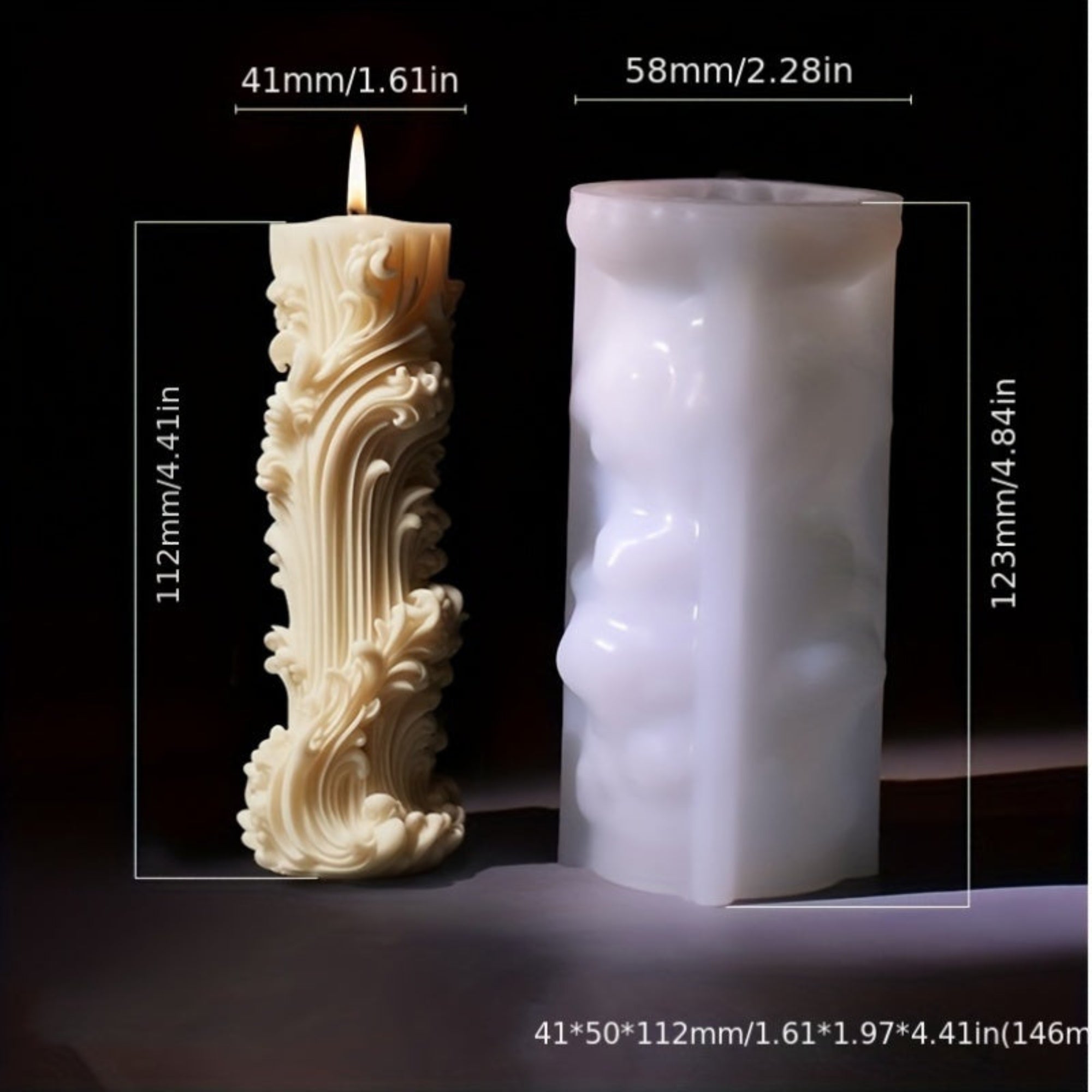 [Love Theme Irregular Shape Molds] 5pcs Silicone Candle Molds Set, European Rotating Pattern, Love Theme, Irregular Shape, for DIY Candles, Resin, Plaster Crafts & Decorations House Of Avana