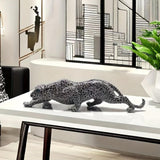 Unique Modern Black & White Leopard Statue House Of Avana