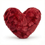 DaDa Bedding Luxury Romantic Valentine Heart Shaped Red Throw Pillow - 16” x 14”