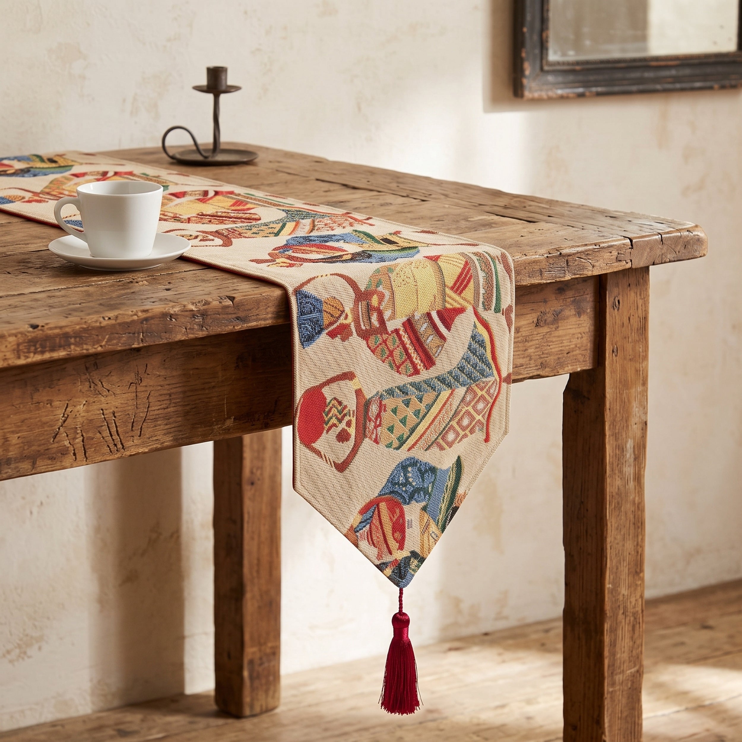DaDa Bedding Dancing Women African Dreams Elegant Woven Tapestry Dining Table Runner (18117)