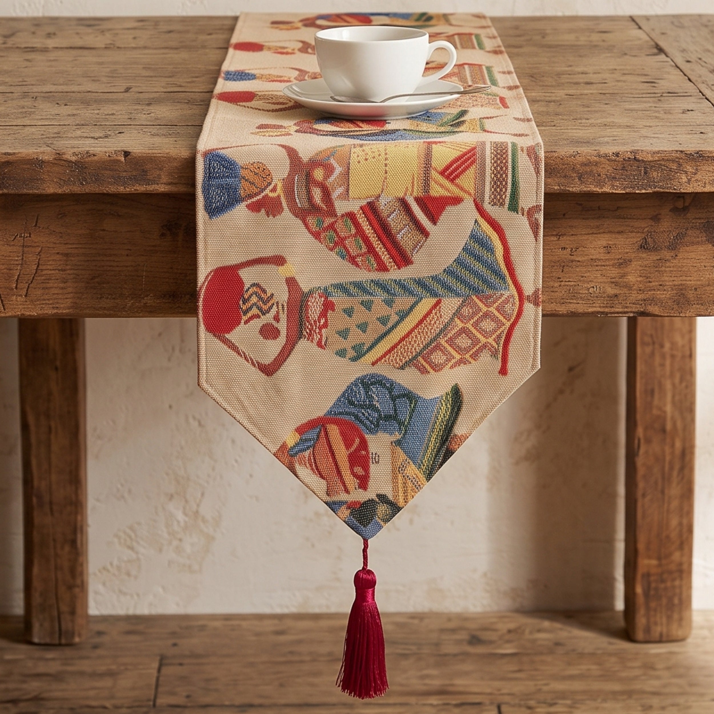 DaDa Bedding Dancing Women African Dreams Elegant Woven Tapestry Dining Table Runner (18117)