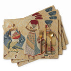 DaDa Bedding Set of 4-Pieces Dancing Women African Kwanzaa Tapestry Dining Table Placemats 13” x 19” (18117)