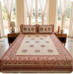 Sanganeri Heritage Hand-Block Printed Bedsheet Set | 100% Fine Cotton