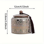 Urn - Decorative Ceramic Golden Silver