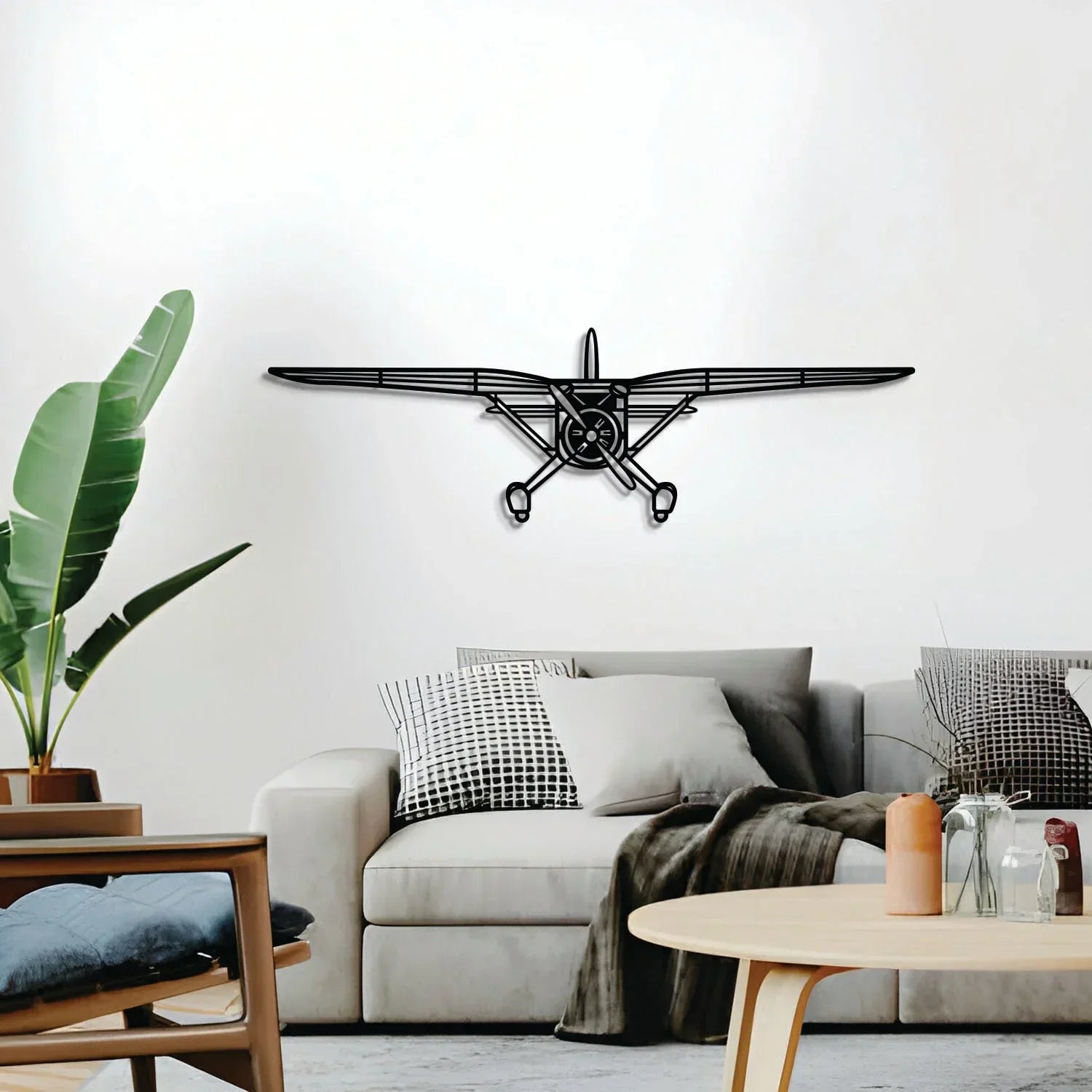V77 Reliant Front Metal Aircraft Wall Art - Ncp0607, back view - House Of Avana