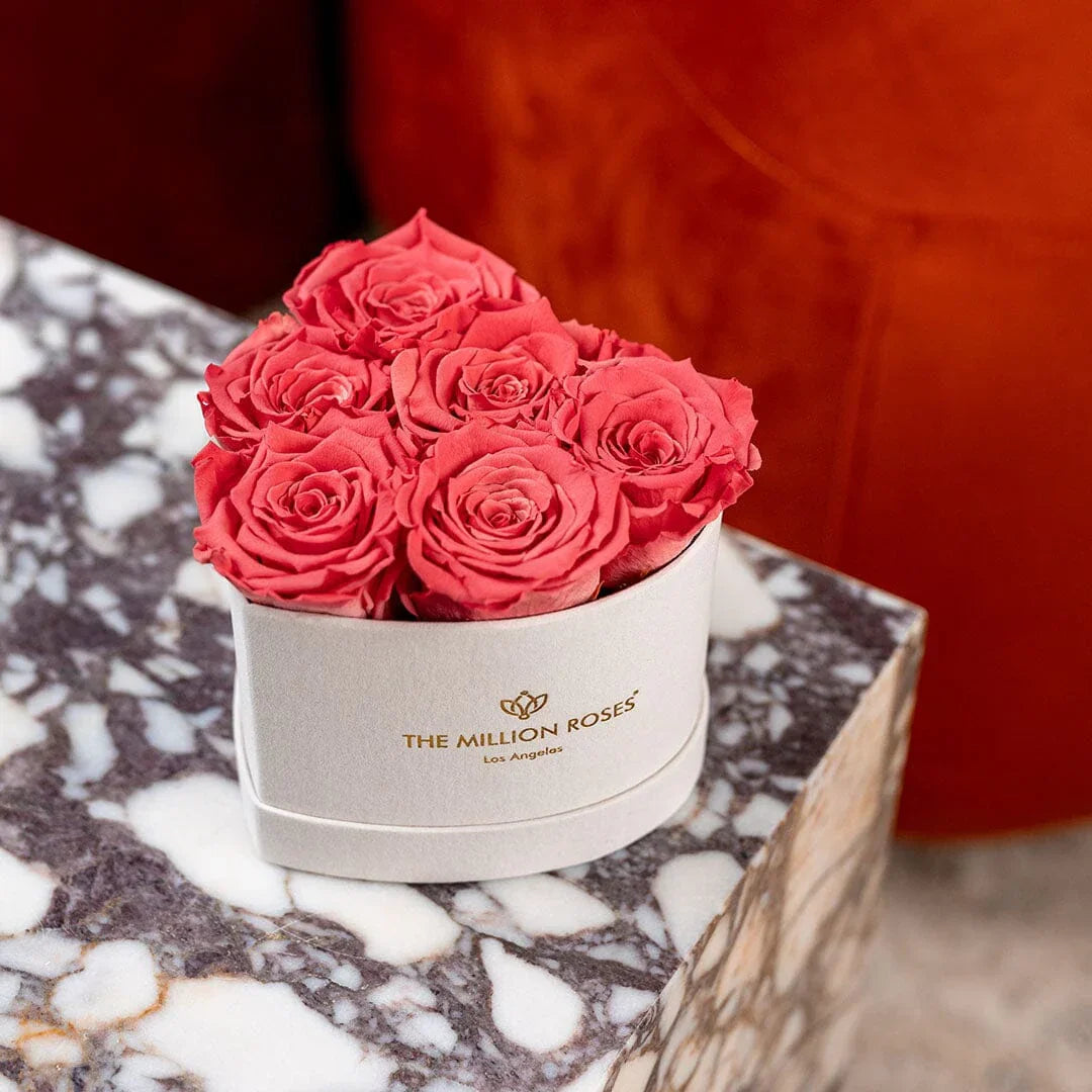 Baby Heart Beige Box | Coral Roses - House of Avana