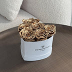 Baby Heart White Box | Gold Roses - House of Avana