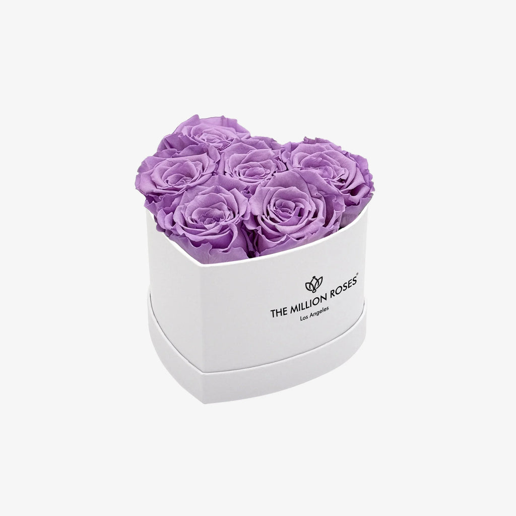 Baby Heart White Box | Lavender Roses - House of Avana