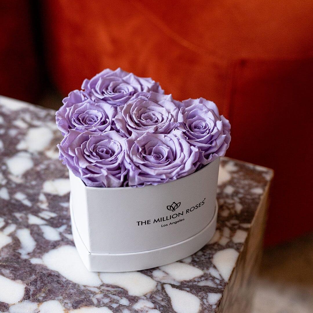 Baby Heart White Box | Lavender Roses - House of Avana