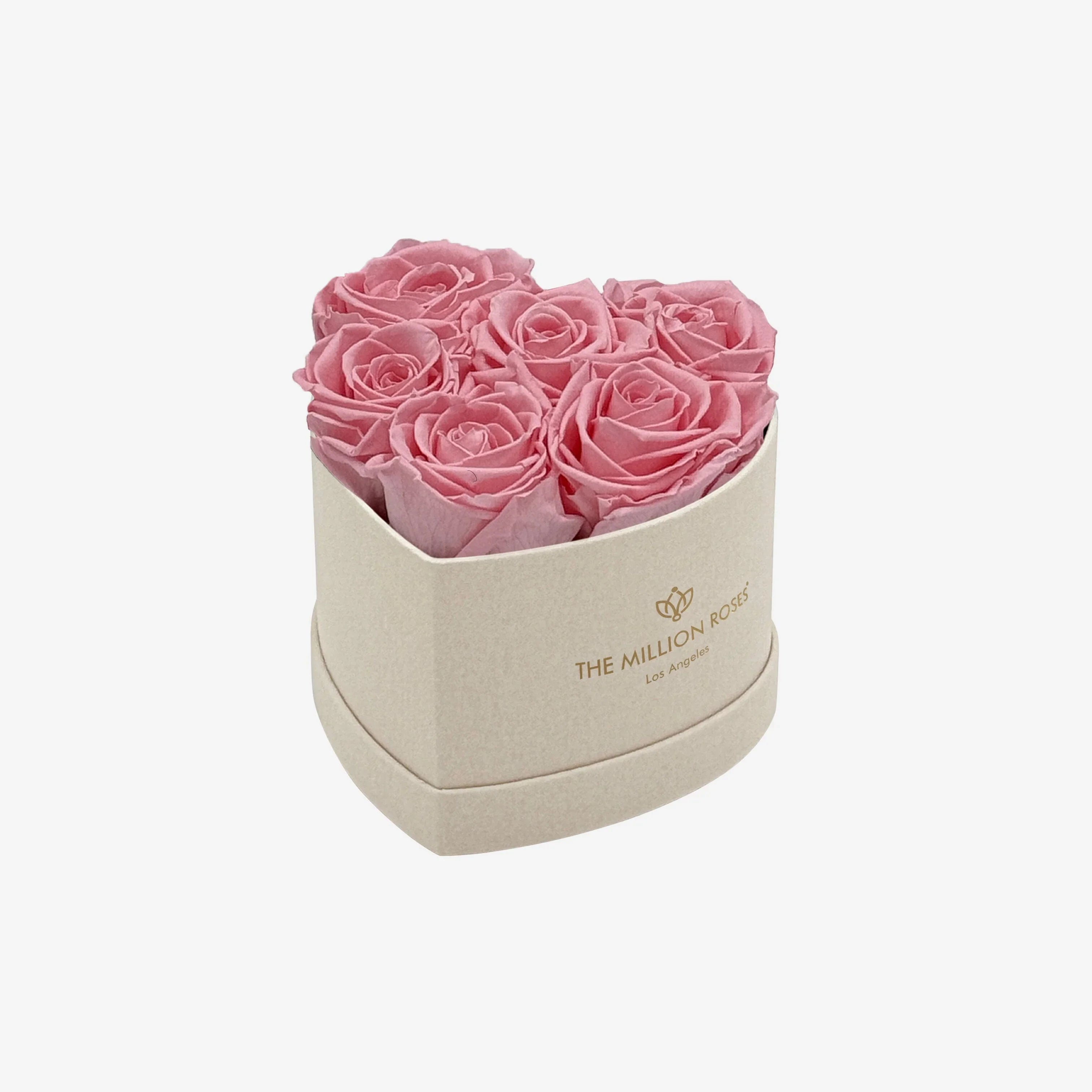Baby Heart Beige Box | Light Pink Roses - House of Avana