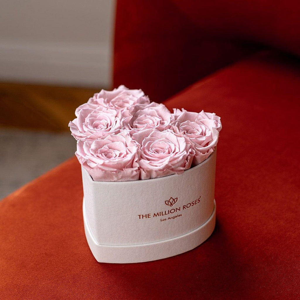 Baby Heart Beige Box | Light Pink Roses - House of Avana