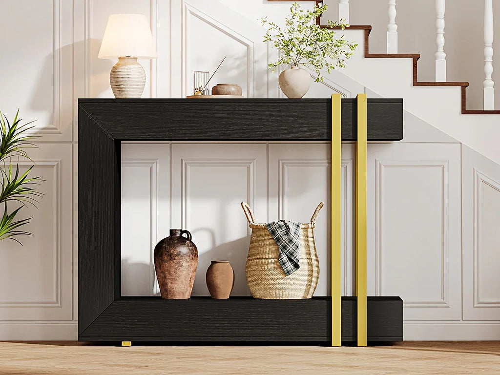 Valnase Modern 2-Tier Entry Entrance Table with Storage, Narrow Long Sofa Table Behind Couch.42.5 Inch L Console Table for Entyrway House Of Avana