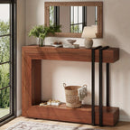 Valnase Modern 2-Tier Entry Entrance Table with Storage, Narrow Long Sofa Table Behind Couch.42.5 Inch L Console Table for Entyrway House Of Avana