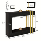 Valnase Modern 2-Tier Entry Entrance Table with Storage, Narrow Long Sofa Table Behind Couch.42.5 Inch L Console Table for Entyrway House Of Avana [[SKU:HOA-SOF-405]]