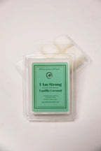 Vanilla Coconut "i Am Strong" Affirmation Candle- 17.5 Oz, detail shot - House Of Avana