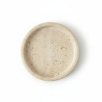 One Piece of Natural Travertine Stone Vanity Tray Designed for Bathroom Use, Perfect for Organizing Perfumes And Cosmetics. This Round Decorative Tray in Beige Is Also Suitable for Kitchen Organization And Home Decor. House Of Avana