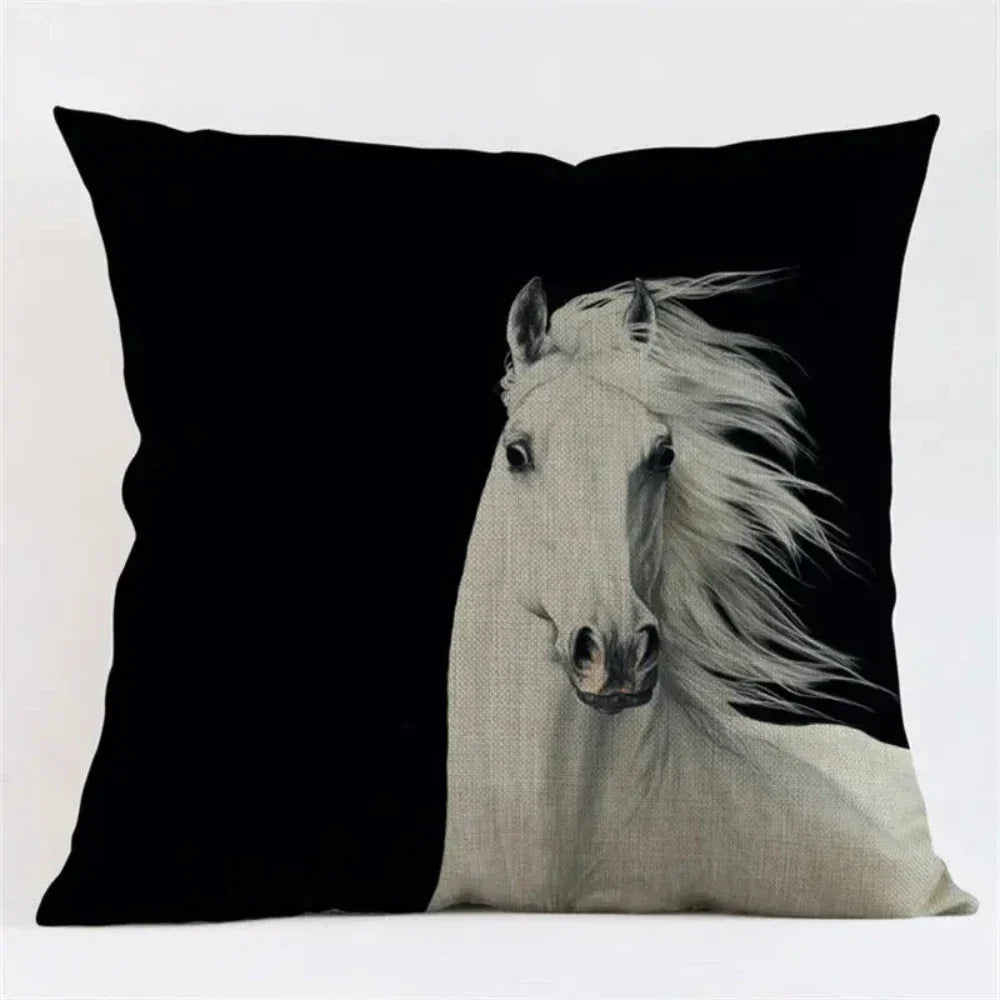 Decorative Horse Pattern Cushion Cover Pillowcase - House Of Avana