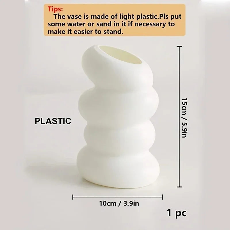 Vase - Contemporary White Spiral