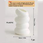 Vase - Contemporary White Spiral