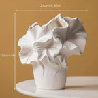 Ceramic Floral Vase - Elegant Home Decor, Easy-clean Surface, alternate view - House Of Avana [[SKU:HOA-VAS-404]]