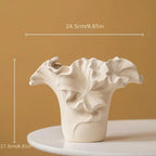 Ceramic Floral Vase - Elegant Home Decor, Easy-clean Surface, alternate view - House Of Avana