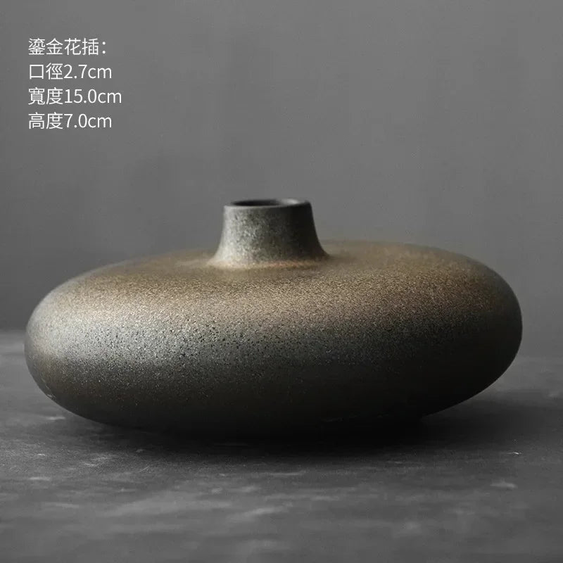 Vase - Decorative Terracotta Black, alternate view - House Of Avana