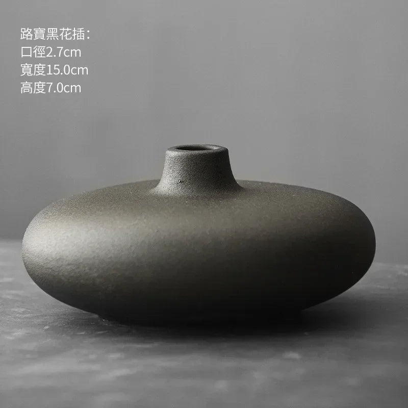 Vase - Decorative Terracotta Black, alternate view - House Of Avana