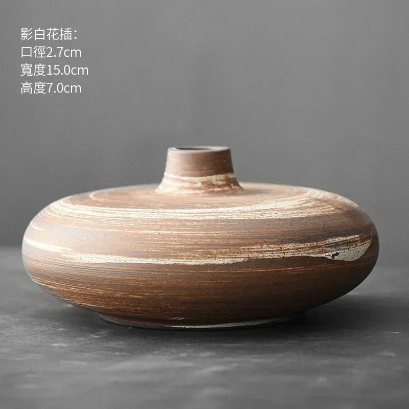 Vase - Decorative Terracotta Black, alternate view - House Of Avana