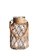 Vase - Handwoven Rope Glass
