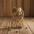 Vase - Handwoven Rope Glass