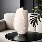 Ceramic Geometric Vase, Modern Cylinder Flower Vase for Home Decor, front view - House Of Avana [[SKU:HOA-VAS-013]]