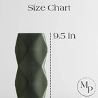 Clear glass mountain vase, unique shape, decorative accent - House of Avana